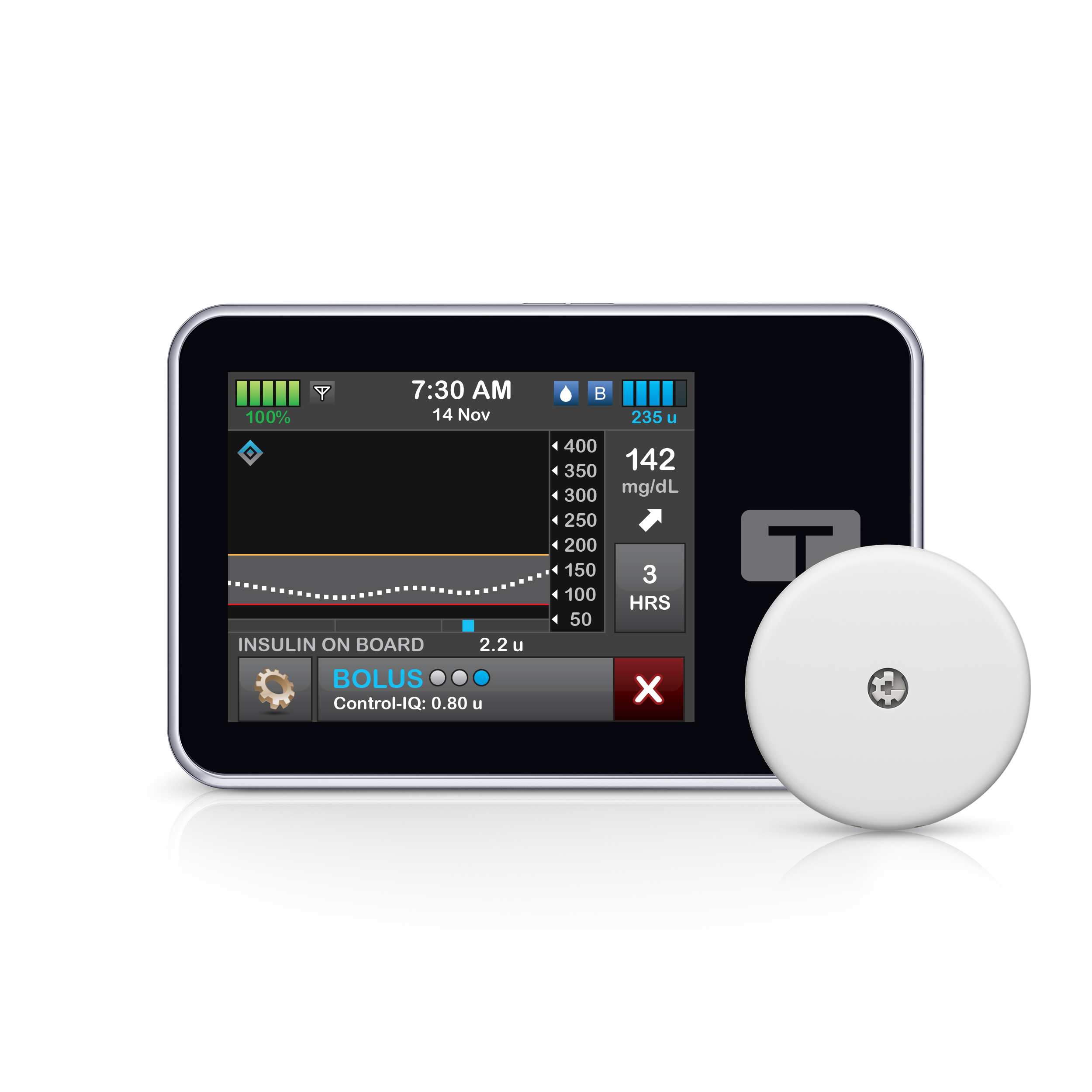FreeStyle Libre 2 Plus sensor with Tandem insulin pump